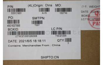 Lenovo 5CB1C19251 COVER Upper Case ASM_JPN L82JY_PHA_BU