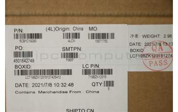 Lenovo 5CB1C19290 COVER Upper Case ASM_FRA L82NC LSR