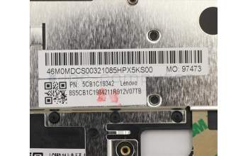 Lenovo 5CB1C19342 C-Abdeckung mit Tastatur, Skandinavien, Platingrau