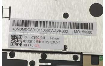 Lenovo 5CB1C19411 COVER Upper Case ASM_CZ-SK W 82HU FB PG