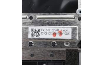 Lenovo 5CB1C72431 C-Abdeckung mit Tastatur, Tschechisch/Slowakisch, Mineralgrau, Hintergrundbeleuchtung