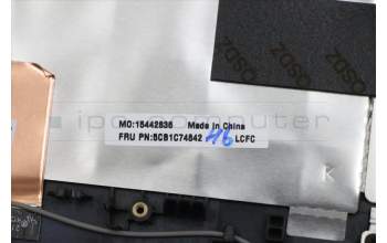 Lenovo 5CB1C74842 C-Cover with keyboard,French,Blue,White Backlight