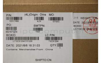 Lenovo 5CB1C74892 COVER Upper Case ASM_THAI L82JU SGW/FILM