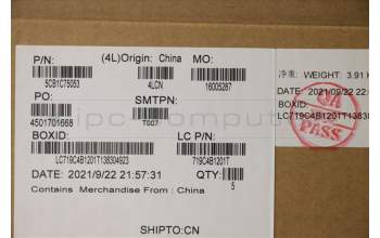 Lenovo 5CB1C75053 COVER Upper CaseASM_EUROENGL82KVFPA/BUMA