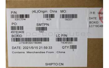 Lenovo 5CB1C75744 COVER Upper Case ASM_JPN L82KV NFPA/GUMA