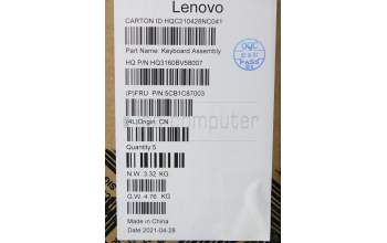 Lenovo 5CB1C87003 COVER Upper Case ASM_NORDIC H82L9CLO
