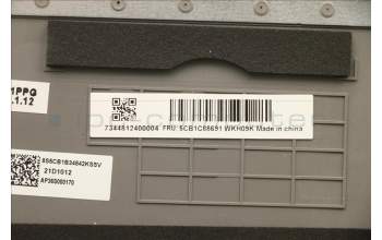 Lenovo 5CB1C88691 C-Abdeckung mit Tastatur, Englisch (GB), Mineralgrau, Ohne_Hintergrundbeleuchtung