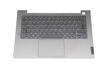 5CB1C89916 original Lenovo keyboard incl. topcase DE (german) dark grey/grey with backlight