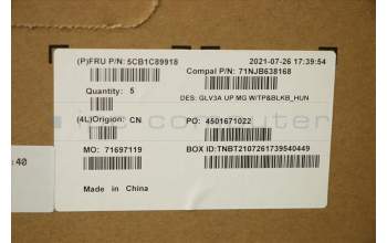 Lenovo 5CB1C89918 COVER Upper Case ASM_HUN C 21A2 MGBL