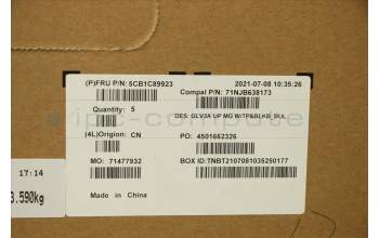 Lenovo 5CB1C89923 COVER Upper Case ASM_BUL C 21A2 MGBL
