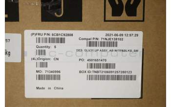 Lenovo 5CB1C92808 COVER Upper Case ASM_SWS C20WE AB BLKB N
