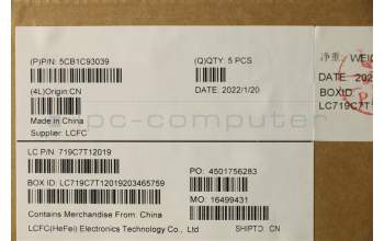 Lenovo 5CB1C93039 COVER Upper Case ASM_GER L82JW BU_RGBW/F