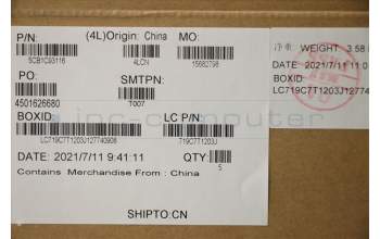 Lenovo 5CB1C93116 COVER Upper Case ASM_SLV L82JW SG_BUW/F