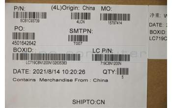 Lenovo 5CB1C93739 COVER Upper Case ASM_CZE/SLK L82K8 GY