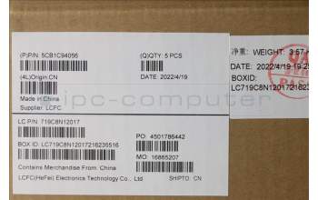 Lenovo 5CB1C94056 COVER Upper Case ASM_BEL L82K8 GY RGB