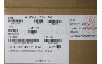 Lenovo 5CB1D01958 COVER Upper Case ASM_BELL82C7IG_TEX_LIPC