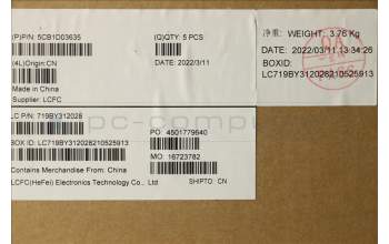 Lenovo 5CB1D03635 COVER UpperCaseASM_FRA/ENGL81W1NFPALLIPC