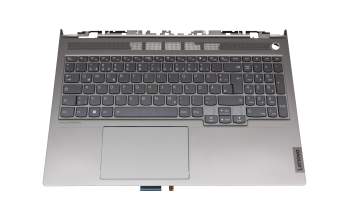 5CB1D04541 original Lenovo keyboard incl. topcase DE (german) grey/grey with backlight