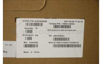 Lenovo 5CB1D04588 COVER Upper Case ASM_GER C 82K1