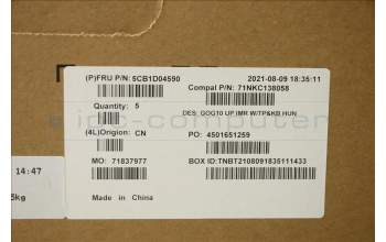 Lenovo 5CB1D04590 COVER Upper Case ASM_HUN C 82K1