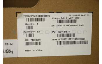 Lenovo 5CB1D04593 COVER Upper Case ASM_SLV C 82K1