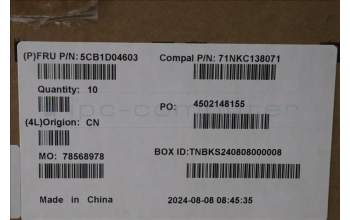 Lenovo 5CB1D04603 COVER Upper Case ASM_EURO ENG C 82K1 RGB