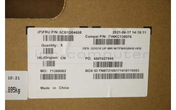 Lenovo 5CB1D04608 COVER Upper Case ASM_HBW C 82K1 RGB