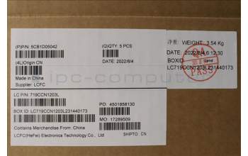 Lenovo 5CB1D05042 COVER Upper Case ASM_LA SPA L82JH BU RGB