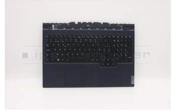 Lenovo 5CB1D05054 C-Cover with keyboard, Belgian, Blue, White Backlight, UK