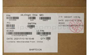 Lenovo 5CB1D05059 C-Cover with keyboard,US English Euro,Blue,White Backlight