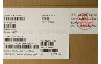 Lenovo 5CB1D05111 COVER Upper Case ASM_SPA L82JH SG BU