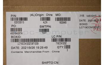 Lenovo 5CB1D05115 COVER Upper Case ASM_TUR L82JH SG BU