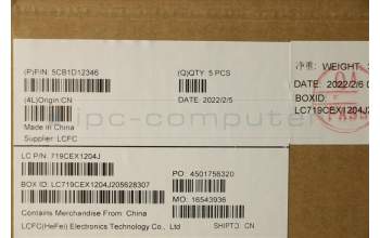 Lenovo 5CB1D12346 C-Abdeckung mit Tastatur, Portugiesisch, Blau, Weiße Hintergrundbel.