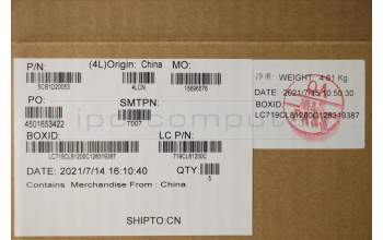 Lenovo 5CB1D20053 COVER Upper Case ASM_USA ENGL82JN PHA_BU