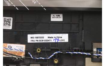 Lenovo 5CB1D33471 C-Cover with keyboard, French, Grey, Backlight, US