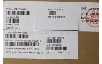 Lenovo 5CB1D34478 COVER Upper Case ASM_SPA L82NJ L/S DIS