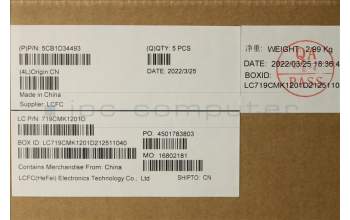 Lenovo 5CB1D34493 COVER Upper Case ASM_FRA L82NJ S/G DIS