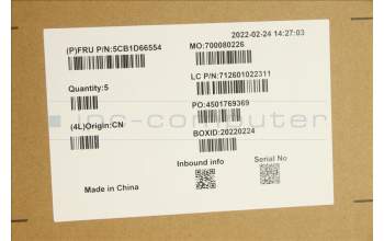 Lenovo 5CB1D66554 COVER Upper Case ASM_HUN WT 82KE SR