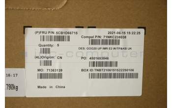 Lenovo 5CB1D66715 COVER Upper Case ASM_UKR C 82K2 E3