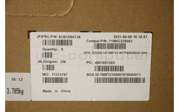 Lenovo 5CB1D66738 COVER Upper Case ASM_GRE C 82K2 E3 RGB