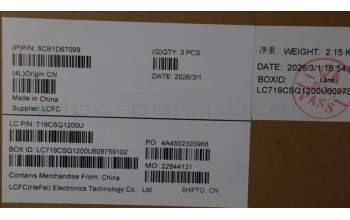 Lenovo 5CB1D67099 COVER Upper Case ASM_LASPAL81WAABNFPLIPC