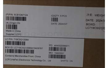 Lenovo 5CB1D67124 COVER Upper Case ASM_UKE L81WA BKNFPLIPC