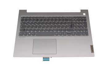 5CB1D70715 original Lenovo keyboard incl. topcase DE (german) grey/grey with backlight