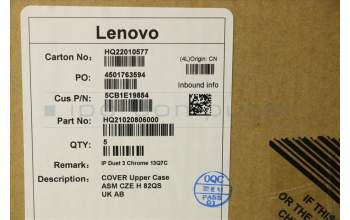 Lenovo 5CB1E19854 COVER Upper Case ASM CZE H 82QS UK AB
