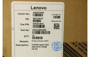 Lenovo 5CB1E19871 COVER Upper Case ASM SPA H 82QS UK SG