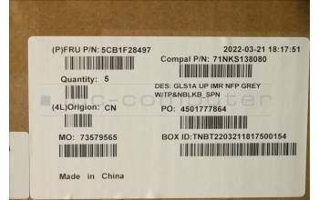 Lenovo 5CB1F28497 COVER UpperCaseASM_SPA C82R0 NFP CG