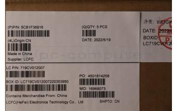 Lenovo 5CB1F36816 C-Cover with keyboard,Czech Slovakian,Black,Non_FingerPrint