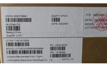 Lenovo 5CB1F36841 COVER Upper Case ASM_UKE L82QX NFP BK