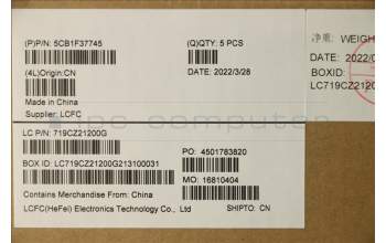 Lenovo 5CB1F37745 COVER Upper Case ASM_HBW L82RF SG w/RGB