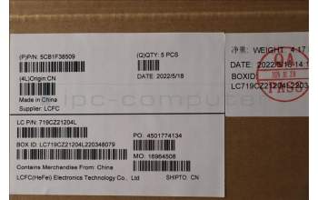 Lenovo 5CB1F38509 COVER Upper Case ASM_RUS L82RF SG w/RGB